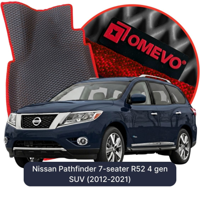 EVA bilgummimåtter OMEVO til Nissan Pathfinder 7-sæders R52 4. generation SUV (2012-2021)