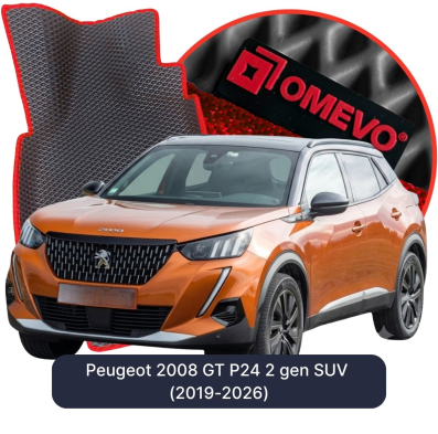 EVA bilgummimåtter OMEVO til Peugeot 2008 Hybrid P24 2. gen SUV (2019-2026)