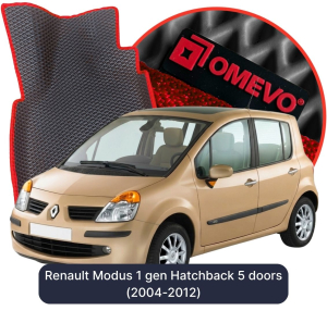 OMEVO 5D Pro EVA Bilmåtter til Renault Modus 1 gen Hatchback 5 døre (2004-2012)