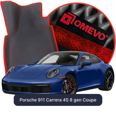 EVA bilgummimåtter OMEVO til Porsche 911 Carrera 4S 8 gen Coupe (2019-2025)