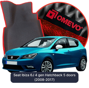 OMEVO 5D Pro EVA Bilmåtter til Seat Ibiza 6J 4 gen Hatchback 5 døre (2008-2017)