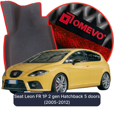 EVA bilgummimåtter OMEVO til Seat Leon FR 1P 2 gen Hatchback 5 døre (2005-2012)