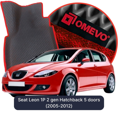 EVA bilgummimåtter OMEVO til Seat Leon 1P 2 gen Hatchback 5 døre (2005-2012)