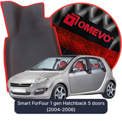 EVA bilgummimåtter OMEVO til Smart ForFour 1 gen Hatchback 5 døre (2004-2006)