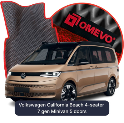 EVA bilgummimåtter OMEVO til Volkswagen California Beach 4 Sæder 7 gen Minivan 5 døre (2025-2026)