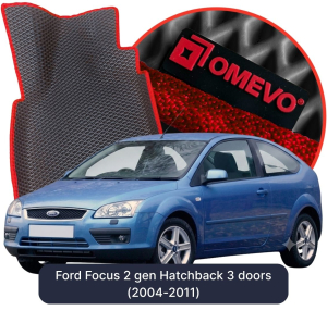 OMEVO 5D Pro EVA Bilmåtter til Ford Focus 2 gen Hatchback 3 døre (2004-2011)