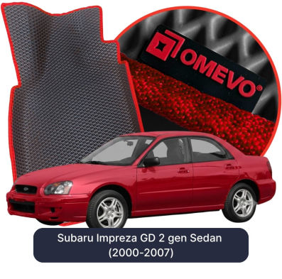 EVA bilgummimåtter OMEVO til Subaru Impreza GD 2 gen Sedan (2000-2007)