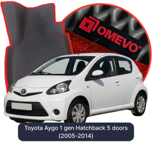 OMEVO 5D Pro EVA Bilmåtter til Toyota Aygo 1 gen Hatchback 5 døre (2005-2014)
