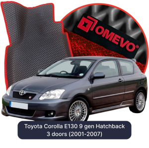 OMEVO 5D Pro EVA Bilmåtter til Toyota Corolla E130 9 gen Hatchback 3 døre (2001-2007)