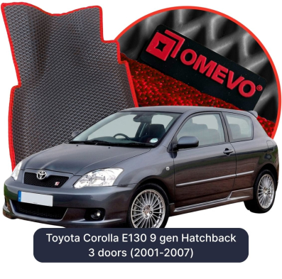 EVA bilgummimåtter OMEVO til Toyota Corolla E130 9 gen Hatchback 3 døre (2001-2007)