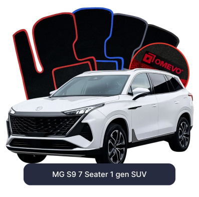 Velour-bilmåtter OMEVO til MG S9 7 Sæder 1 gen SUV (2024-2026) 