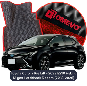 OMEVO 5D Pro EVA Bilmåtter til Toyota Corolla Pre-Lift <2022 E210 Hybrid 12. gen Hatchback 5 døre (2018-2026)