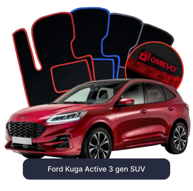 Velour-bilmåtter OMEVO til Ford Kuga Active 3 gen SUV (2019-2026) 