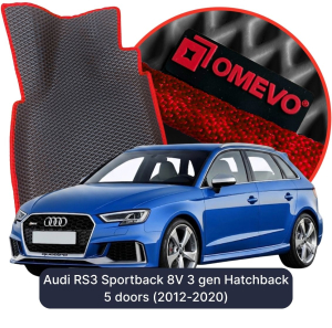 OMEVO 5D Pro EVA Bilmåtter til Audi RS3 Sportback 8V 3 gen Hatchback 5 døre (2012-2020)