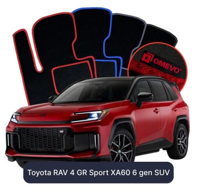 Velour-bilmåtter OMEVO til Toyota RAV 4 GR Sport XA60 6 gen SUV (2025-2026) 