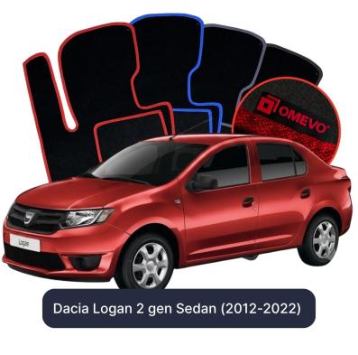 Velour-bilmåtter OMEVO til Dacia Logan 2 gen Sedan (2012-2022) 