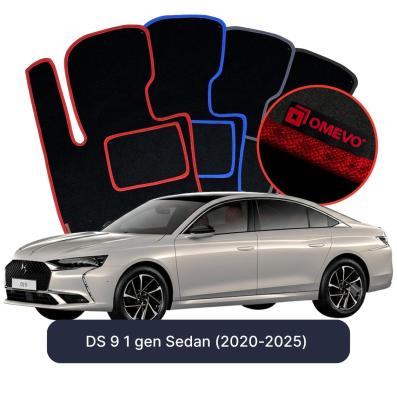 Velour-bilmåtter OMEVO til DS 9 1 gen Sedan (2020-2025) 