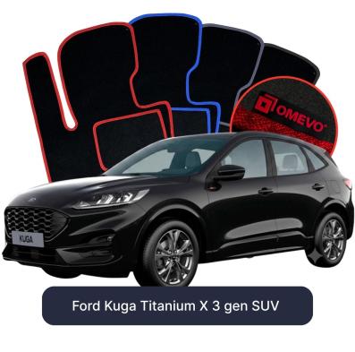 Velour-bilmåtter OMEVO til Ford Kuga Titanium X 3 gen SUV (2019-2026) 