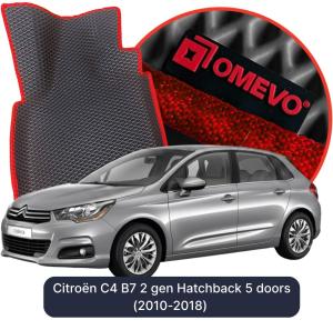 OMEVO 5D Pro EVA Bilmåtter til Citroën C4 B7 2. gen Hatchback 5 døre (2010-2018)