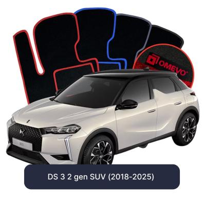Velour-bilmåtter OMEVO til DS 3 2 gen SUV (2018-2025) 