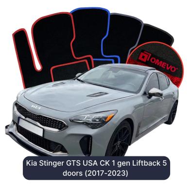 Velour-bilmåtter OMEVO til Kia Stinger GTS USA CK 1 gen Liftback 5 døre (2017-2023) 