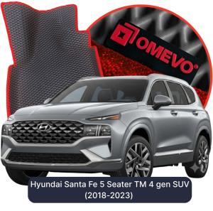 OMEVO 5D Pro EVA Bilmåtter til Hyundai Santa Fe 5 Sæder TM 4 gen SUV (2018-2023)