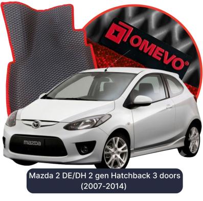 EVA bilgummimåtter OMEVO til Mazda 2 DE/DH 2 gen Hatchback 3 døre (2007-2014)