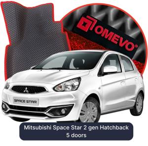 OMEVO 5D Pro EVA Bilmåtter til Mitsubishi Space Star 2 gen Hatchback 5 døre (2012-2026)