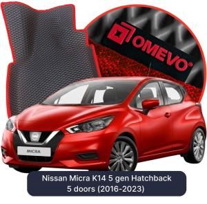 OMEVO 5D Pro EVA Bilmåtter til Nissan Micra K14 5 gen Hatchback 5 døre (2016-2023)