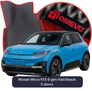 OMEVO 5D Pro EVA Bilmåtter til Nissan Micra K15 6 gen Hatchback 5 døre (2025-2026)