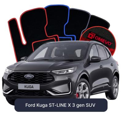 Velour-bilmåtter OMEVO til Ford Kuga ST-LINE X 3 gen SUV (2019-2026) 