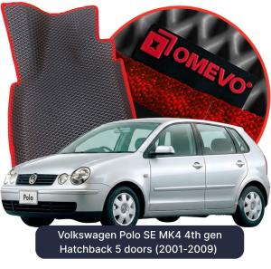 OMEVO 5D Pro EVA Bilmåtter til Volkswagen Polo SE MK4 4. gen. Hatchback 5 døre (2001-2009)