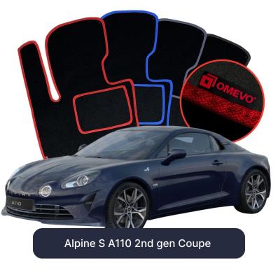Velour-bilmåtter OMEVO til Alpine S A110 2. gen. Coupé (2019-2026) 