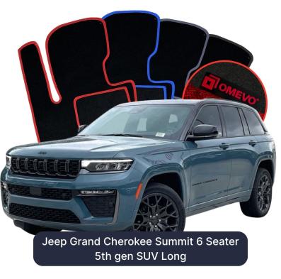 Velour-bilmåtter OMEVO til Jeep Grand Cherokee Summit 6 Sæder 5. gen. SUV Long (2021-2026) 