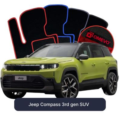 Velour-bilmåtter OMEVO til Jeep Compass 3. gen. SUV (2025-2026) 