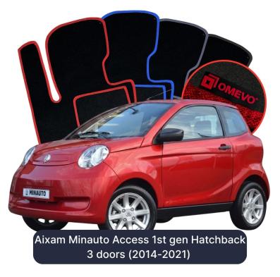 Velour-bilmåtter OMEVO til Aixam Minauto Access 1. gen. Hatchback 3 døre (2014-2021) 