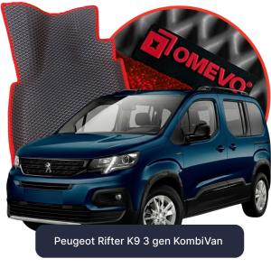 OMEVO 5D Pro EVA Bilmåtter til Peugeot Rifter K9 3 gen Kombi-varevogn (2018-2026)