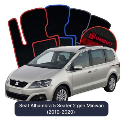 Velour-bilmåtter OMEVO til Seat Alhambra 5 Sæder 2 gen Minivan (2010-2020) 