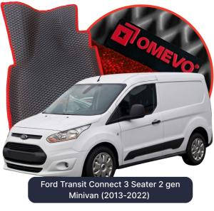 OMEVO 5D Pro EVA Bilmåtter til Ford Transit Connect 3 Sæder 2 gen Minivan (2013-2022)