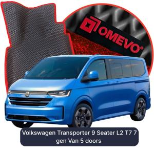 OMEVO 5D Pro EVA Bilmåtter til Volkswagen Transporter 9 Sæder L2 T7 7 gen Varevogn 5 døre (2024-2026)