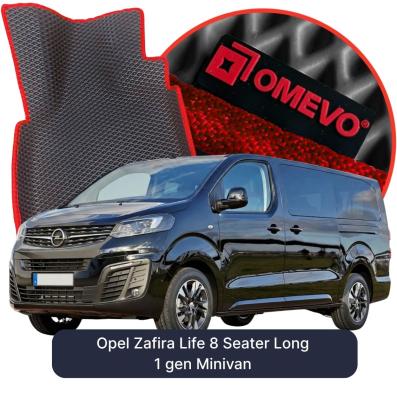 EVA bilgummimåtter OMEVO til Opel Zafira Life 8 Sæder Long 1 gen Minivan (2019-2026)