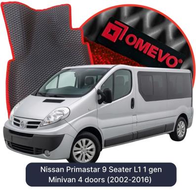 EVA bilgummimåtter OMEVO til Nissan Primastar 9 Sæder L1 1 gen Minivan 4 døre (2002-2016)