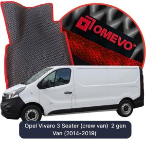 OMEVO 5D Pro EVA Bilmåtter til Opel Vivaro 3 Sæder (mandskabsvogn) 2 gen Varevogn (2014-2019)