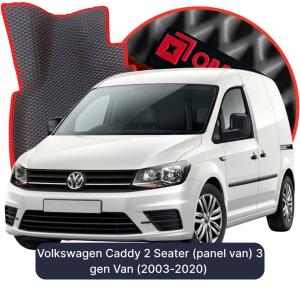 OMEVO 5D Pro EVA Bilmåtter til Volkswagen Caddy 2 Sæder (panelvogn) 3 gen Varevogn (2003-2020)