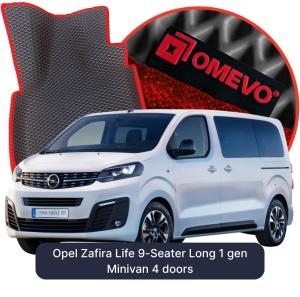 OMEVO 5D Pro EVA Bilmåtter til Opel Zafira Life 9 Sæder Long 1 gen Minivan 4 døre (2019-2026)