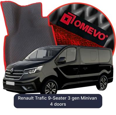 EVA bilgummimåtter OMEVO til Renault Trafic 9-sæders 3 gen Minivan 4 døre (2014-2026)