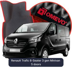 OMEVO 5D Pro EVA Bilmåtter til Renault Trafic 8-sæders 3 gen Van 5 døre (2014-2026)