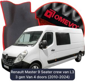 OMEVO 5D Pro EVA Bilmåtter til Renault Master 9 Sæder mandskabsvogn L3 3 gen Varevogn 4 døre (2010-2024)
