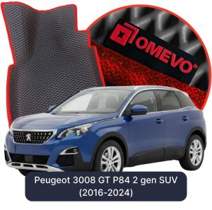 OMEVO 5D Pro EVA Bilmåtter til Peugeot 3008 GT P84 2 gen SUV (2016-2024)