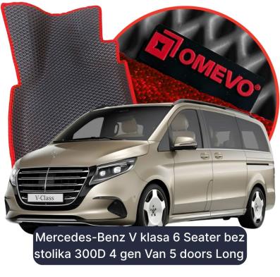 EVA bilgummimåtter OMEVO til Mercedes-Benz V klasa 6 Sæder uden bord 300D 4 gen Varevogn 5 døre Long (2023-2026)